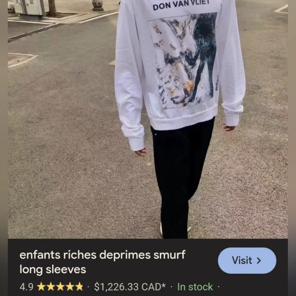 ENFANTS RICHES DÉPRIMÉS-NWOT don Van Vliet Long Sleeve Shirt Men - Picture 1 of 16